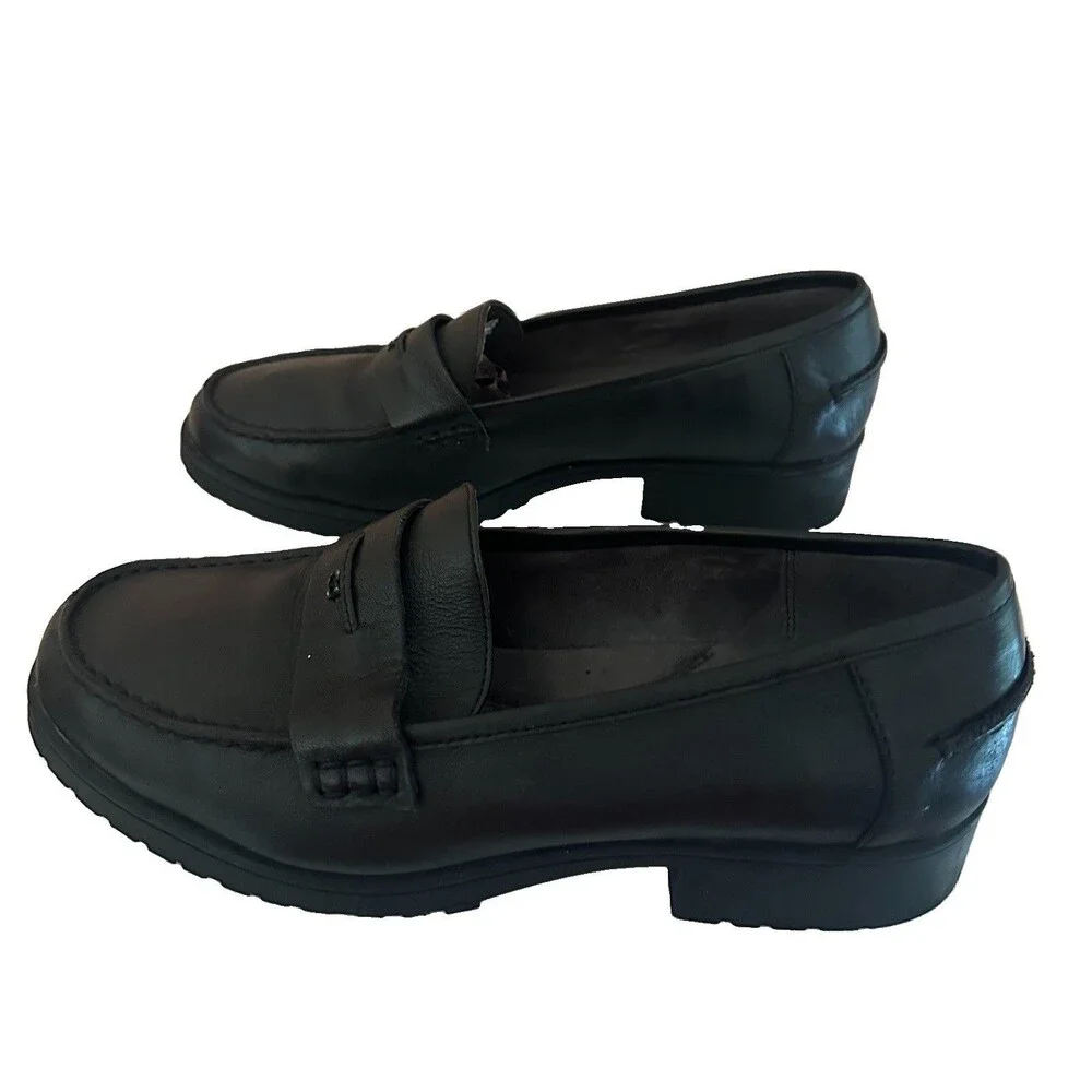 Vintage Y2K Aerosoles Leather Penny Loafers Black Leather 9M